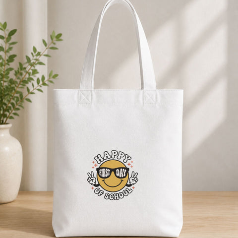 Happy First Day of School Smiley Face Machine Embroidery Design – Back to School Embroidery File Embroidery/Applique DESIGNS PatternFeed8 