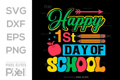Happy First Day Of School SVG Hello School Kids Welcome To School Back To School Quote Design SVG ETC Craft 