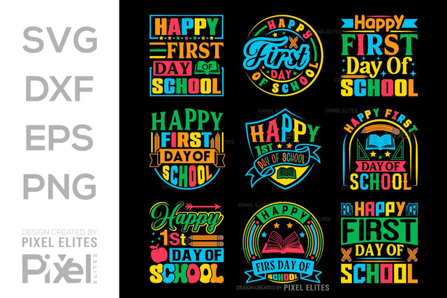 Happy First Day Of School SVG Hello School Kids Welcome To School Back To School Quote Design SVG ETC Craft 