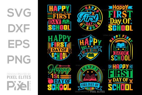 Happy First Day Of School SVG Hello School Kids Welcome To School Back To School Quote Design SVG ETC Craft 