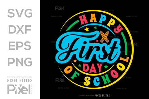 Happy First Day Of School SVG Hello School Kids Welcome To School Back To School Quote Design SVG ETC Craft 