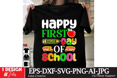 Happy First Day Of School SVG Qutes, Back To School SVG Design, Back To School Sublimation, Back To School T-shirt Design, Back To School Graphic Illustration SVG Insomnia Std 