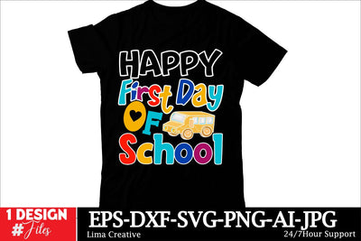 Happy First Day Of School T-shirt Design, Welcome Back To School , Back To School SVG Cut File, Back To School Sublimation PNG SVG Insomnia Std 