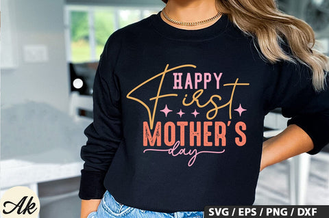 Happy first mothers day SVG Design SVG akazaddesign 