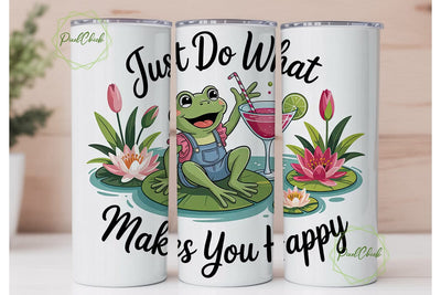 Happy Frog 20oz Tumbler Wrap Sublimation PixelChick 