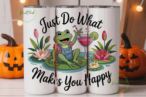 Happy Frog 20oz Tumbler Wrap Sublimation PixelChick 