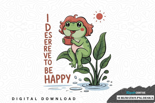 Happy frog sublimation png design Sublimation Regulrcrative 