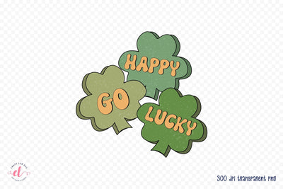 Happy Go Lucky PNG Retro Sublimation Sublimation CraftLabSVG 