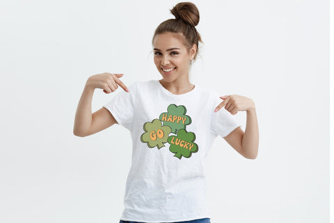Happy Go Lucky PNG Retro Sublimation Sublimation CraftLabSVG 