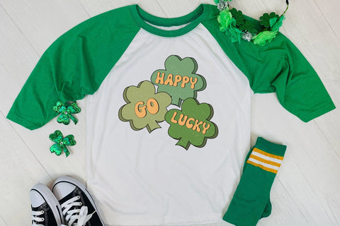 Happy Go Lucky PNG Retro Sublimation Sublimation CraftLabSVG 