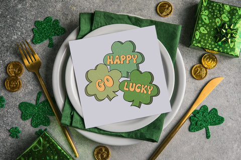 Happy Go Lucky PNG Retro Sublimation Sublimation CraftLabSVG 