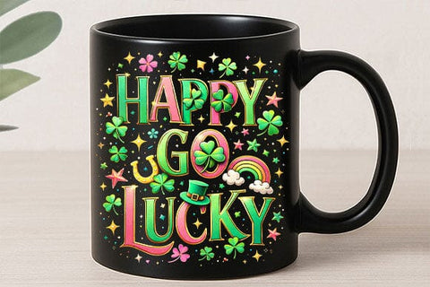 Happy Go Lucky PNG | St Patrick’s Day Sublimation Design SVG BillahCrafts 