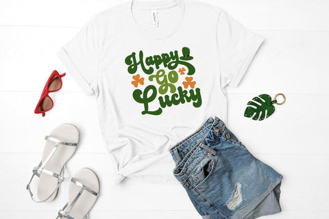 Happy Go Lucky - Retro St Patricks Day SVG SVG CraftLabSVG 