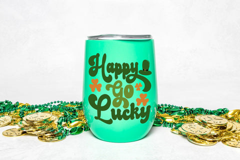 Happy Go Lucky - Retro St Patricks Day SVG SVG CraftLabSVG 