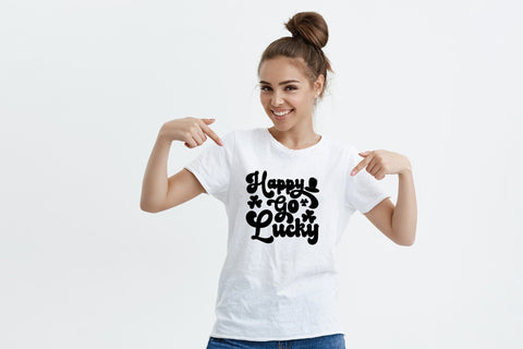 Happy Go Lucky - Retro St Patricks Day SVG SVG CraftLabSVG 
