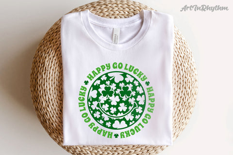 Happy Go Lucky Svg, St. Patrick's Day Svg, Shamrock Svg, Irish Svg, Feeling Lucky Svg SVG Artinrhythm shop 