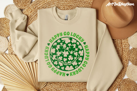 Happy Go Lucky Svg, St. Patrick's Day Svg, Shamrock Svg, Irish Svg, Feeling Lucky Svg SVG Artinrhythm shop 