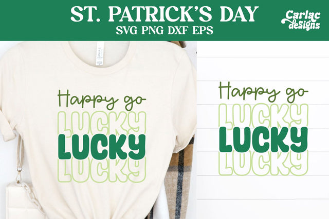 Happy Go Lucky SVG, St Patrick's Day SVG SVG Carla C Designs 