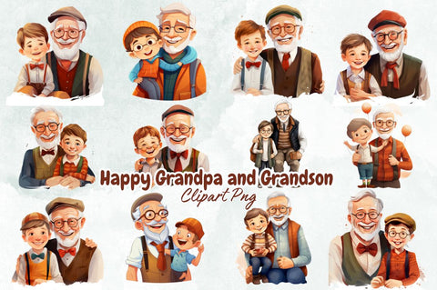 Happy Grandpa and Grandson Sublimation Bundle Sublimation Designangry 