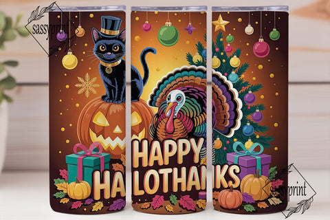 Happy Hailothanks Tumbler Wrap PNG Sublimation sassyprint 