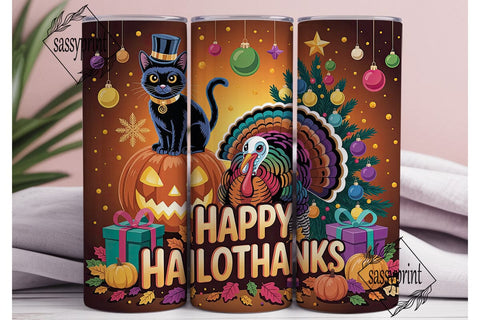 Happy Hailothanks Tumbler Wrap PNG Sublimation sassyprint 