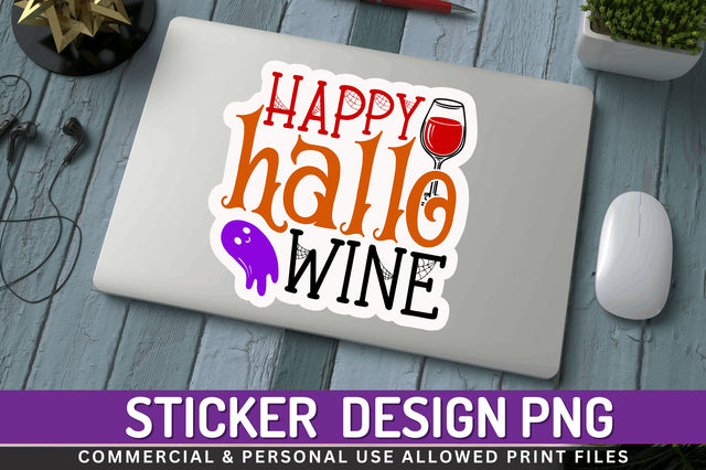 Happy hallo wine Stickers Design Sublimation Regulrcrative 