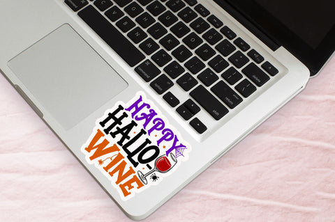 Happy hallo wine Stickers Design Sublimation Regulrcrative 