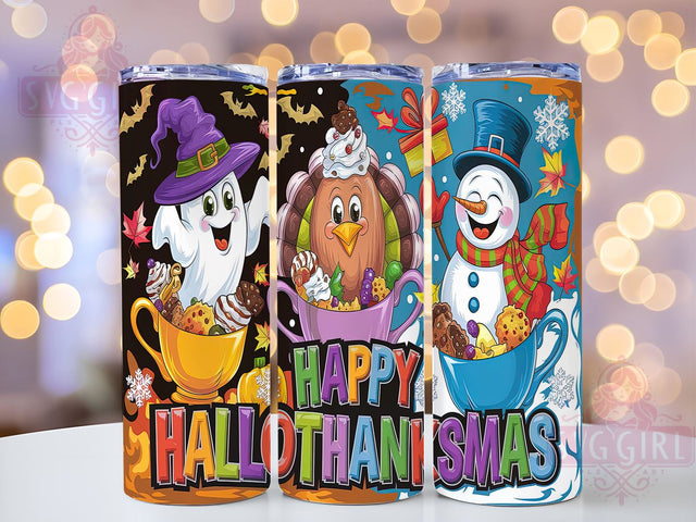 Happy Hallothanksmas Clipart, Teeth Clipart PNG, 20oz Tumbler Wrap, Sublimation Design, Holiday Tumbler, Halloween Thanksgiving Christmas, Digital Download Sublimation SvggirlplusArt 