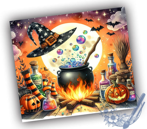 Happy Halloween 20oz Skinny Tumbler PNG, Halloween Tumbler Sublimation Wrap, Straight & Tapered Tumbler Wrap, Instant Digital Download Sublimation ToriDesigns 