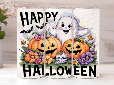 Happy Halloween 20oz Tumbler Png, Straight & Tapered Tumbler Png, Spooky Tumbler Png, Digital Download PNG Sublimation Lara' s Designs 