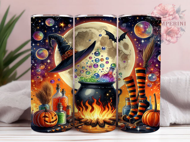 Happy Halloween 20oz Tumbler Wrap PNG, Halloween Witch Tumbler PNG Sublimation Design, Straight & Tapered Tumbler Wrap, Instant Digital Download Sublimation Li Zamperini 