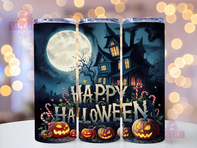 Happy Halloween 20oz Tumbler Wrap Sublimation Design, Straight Tapered Tumbler Wrap, Halloween Spooky Tumbler Png, Instant Digital Download Sublimation SvggirlplusArt 