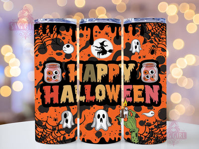 Happy Halloween 20oz Tumbler Wrap Sublimation Design, Straight Tapered Tumbler Wrap, Halloween Vibes Tumbler Png, Instant Digital Download Sublimation SvggirlplusArt 
