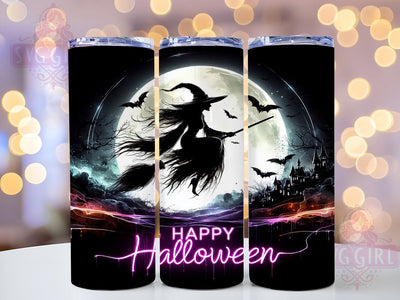 Happy Halloween 20oz Tumbler Wrap Sublimation Design, Straight Tapered Tumbler Wrap, Witchy Vibes Halloween Tumbler Png, Instant Digital Download Sublimation SvggirlplusArt 