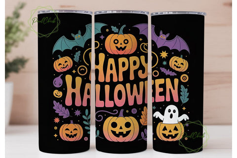Happy Halloween 20oz Tumbler Wrap Sublimation PixelChick 
