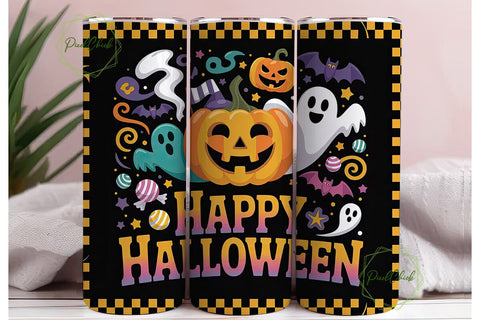 Happy Halloween 20oz Tumbler Wrap Sublimation PixelChick 