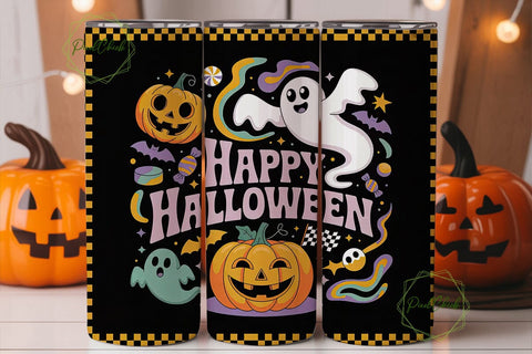 Happy Halloween 20oz Tumbler Wrap Sublimation PixelChick 