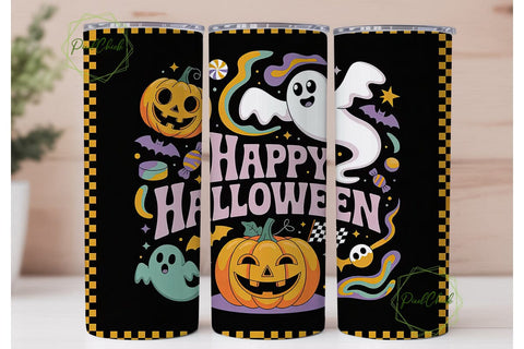 Happy Halloween 20oz Tumbler Wrap Sublimation PixelChick 
