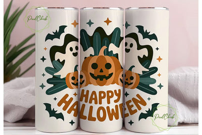 Happy Halloween 20oz Tumbler Wrap Sublimation PixelChick 