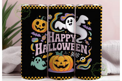 Happy Halloween 20oz Tumbler Wrap Sublimation PixelChick 