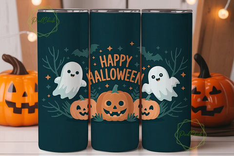 Happy Halloween 20oz Tumbler Wrap Sublimation PixelChick 