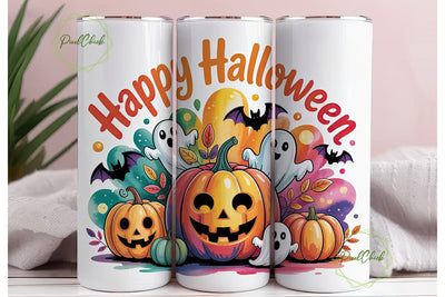Happy Halloween 20oz Tumbler Wrap Sublimation PixelChick 
