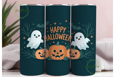 Happy Halloween 20oz Tumbler Wrap Sublimation PixelChick 
