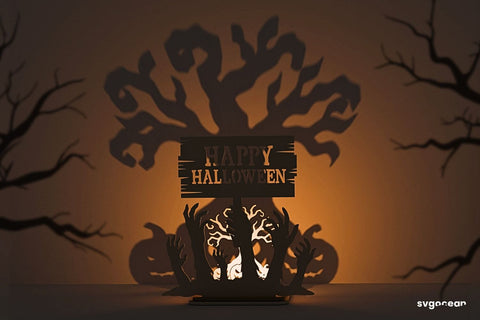 Happy Halloween Candle Holder SVG SVG SvgOcean 