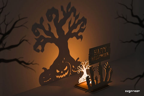 Happy Halloween Candle Holder SVG SVG SvgOcean 