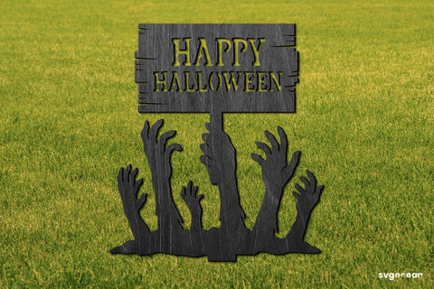 Happy Halloween Garden Stake Laser Cut SVG SvgOcean 