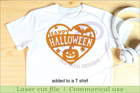 Happy Halloween heart laser cut wall sign SVG APInspireddesigns 