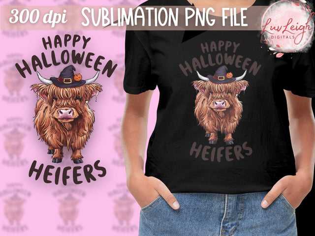 Happy Halloween Heifers Sublimation PNG Sublimation Luvleigh Digitals 