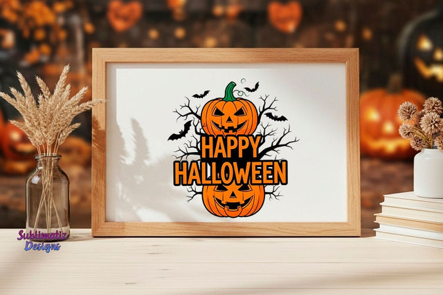 Happy Halloween Pumpkin PNG Design | Halloween design for sublimation Sublimation Sublimatiz Designs 