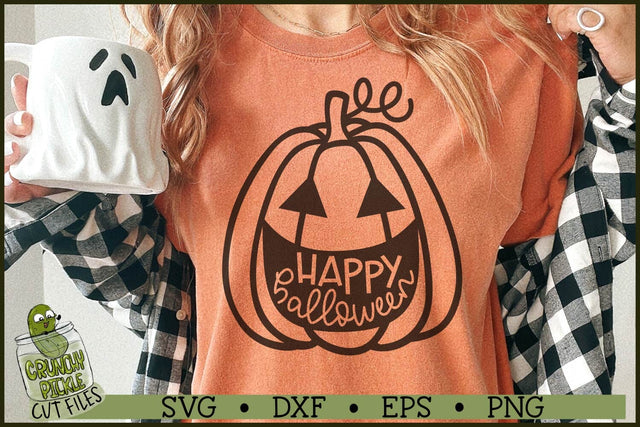 Happy Halloween Pumpkin SVG File SVG Crunchy Pickle 
